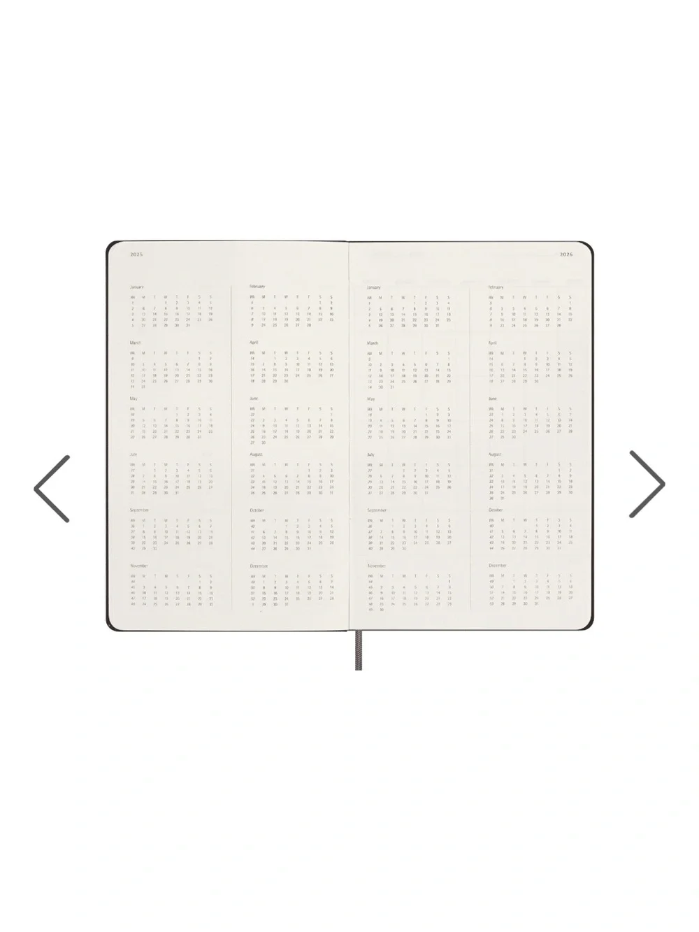 Moleskine Weekly Undated Planner Black Hardcover 5